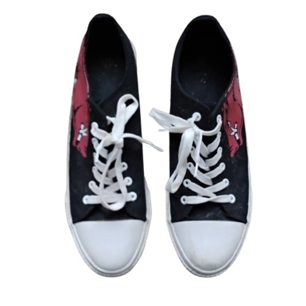 NEW FOCO Arkansas Razorbacks Sneakers Men’s 12 Black Red Hog Logo